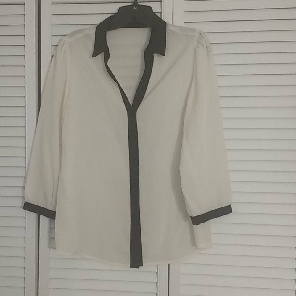 Rhinestone Button Down Blouse
